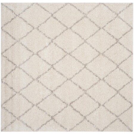 Safavieh Arizona Shag Power Loomed Square Area Rug; Ivory & Beige - 6 ft.-7 in. x 6 ft.-7 in. ASG742A-7SQ
